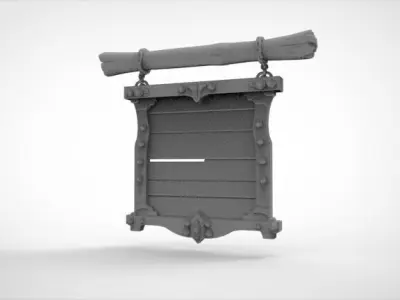 medieval sign 3D print model
