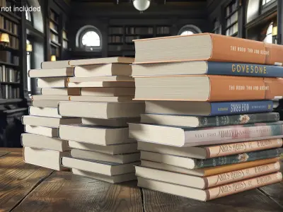 Modern Books Stack 3D model