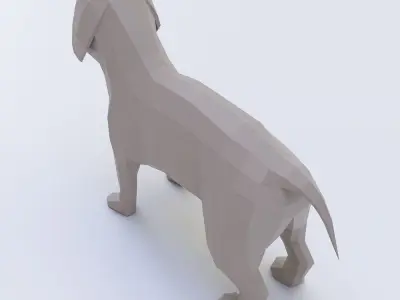 Puppy Dog 3d model  Low-poly 3D model
