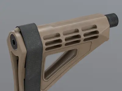 Tactical Brace Low-poly 3D model