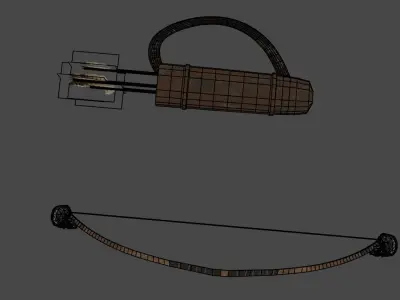 Skull weapon pack Low-poly 3D model