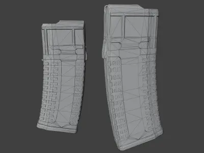 Pufgun AUG Magazine Low-poly 3D model