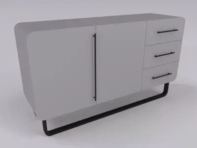 Cabinet nordic Free 3D model