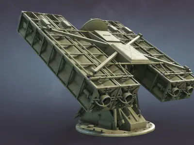Strela-10 9K35 Missile System Low-poly 3D model