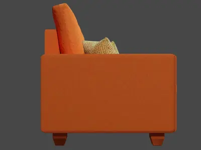 A modern sofa set Free low-poly 3D model