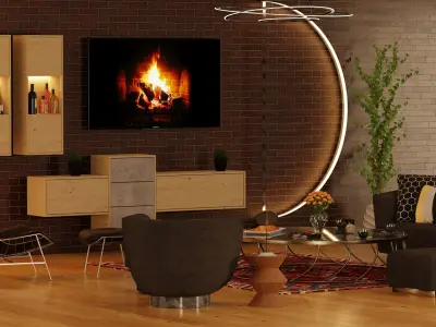 AlphaB2B CITY6031 Tv Set Free low-poly 3D model