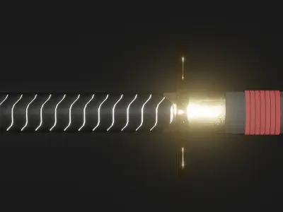 Energy Katana Sword Low-poly 3D model