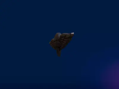 Paratrooper Rigger Wings Badge Low-poly 3D model