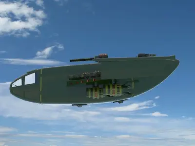 Troop carrier Low-poly 3D model