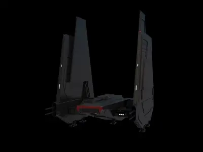 Kylo Ren Command Shuttle Free low-poly 3D model