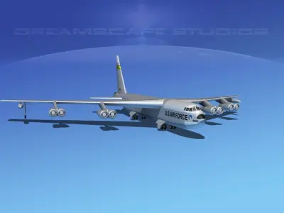 Boeing B-52C Stratofortress V05 3D model