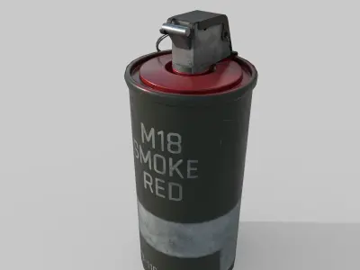 Grenade M18 Smoke Low-poly 3D model