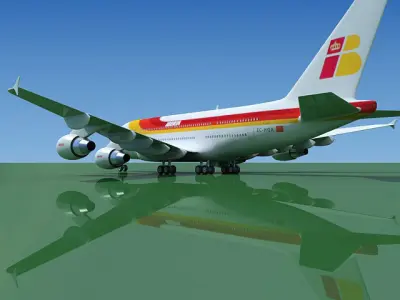 Airbus A380 Iberia 3D model