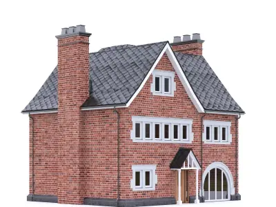 English Brick House 25 Low-poly 3D model