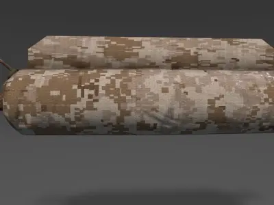 IFAK Trauma Roll Military Medical First Aid Kit Pouch Low-poly 3D model