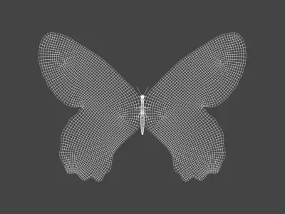 BFLY-002 Butterfly Low-poly 3D model