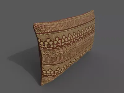 Cushion furniture Low-poly 3D model 4