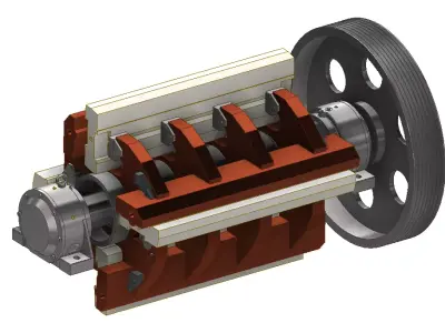Rotor 1300 for impact crusher 3D model
