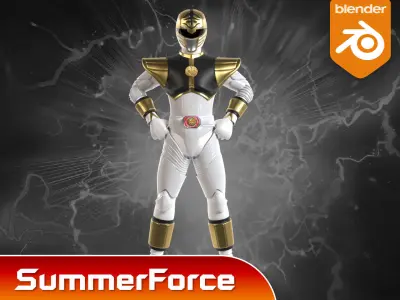 White Ranger - Mighty Morphin Power Rangers The Movie 3D model