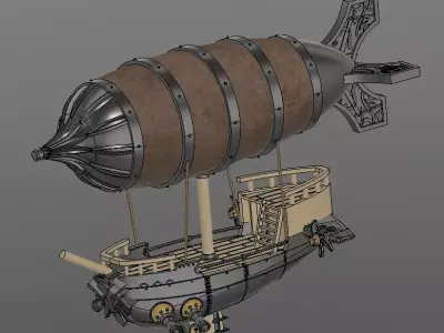 Dwarven airship 3D print model