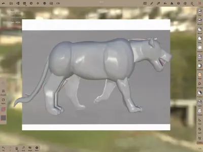 Lion base Free low-poly 3D model