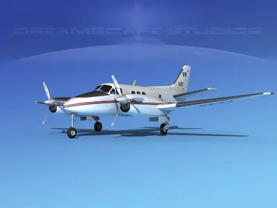 Beechcraft C-6 Transport V07 US Navy 3D model