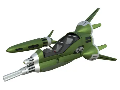 Fighter Pod Low-poly 3D model