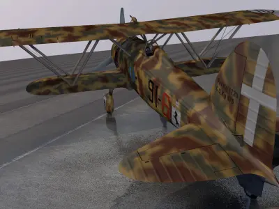 Fiat CR-42 Falco 3D model