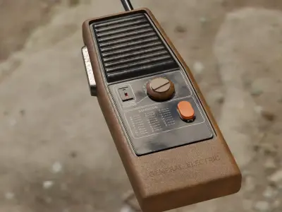 WALKIE TALKIE BLENDER FILE 4K TEXTURES  Low-poly 3D model