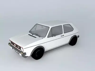 Volkswagen Golf Mk1 GTI Typ 17 1975 Free 3D model