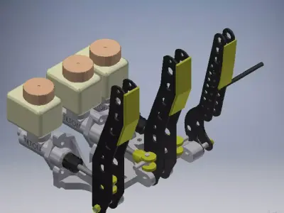 Floor Mount Pedal Assembly 3D model
