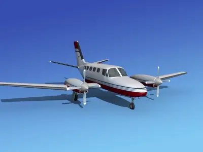 Cessna 441 Conquest II V08 3D model