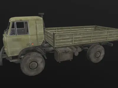 Kamaz Truck Low-poly 3D model