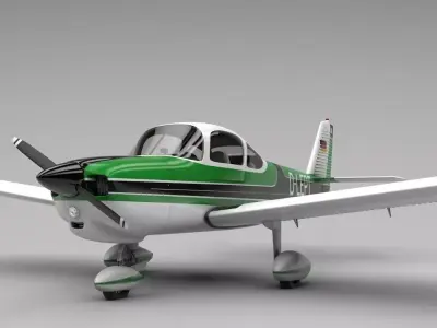 Fuji FA-200 Aero Subaru Low-poly 3D model