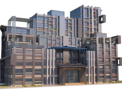 0058 - Commercial and Business Building 3D model