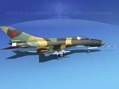 MIG-21 Fishbed V07 3D model