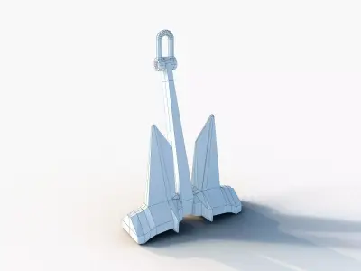 Ship Anchor Low-Poly Low-poly 3D model
