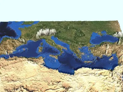 Mediterranean Sea 3D model