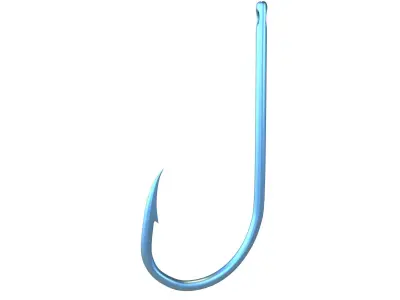 Fishing Hook v1 006 Low-poly 3D model