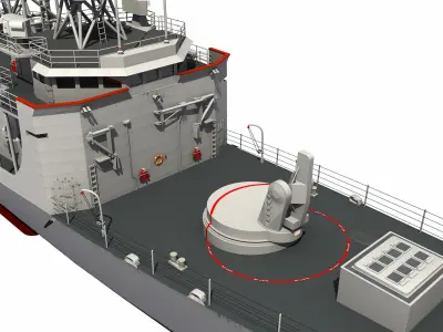 HMAS ADELAIDE AUSTRALIAN PERRY CLASS FRIGATE1 3D model