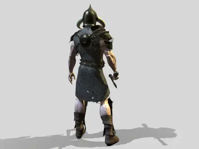Ancient Warrior Low-poly 3D model