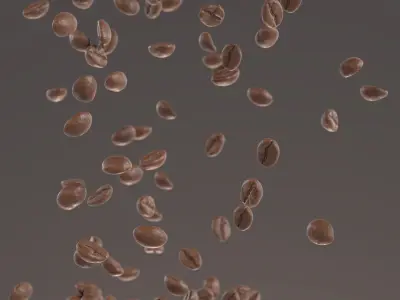 Coffee beans dark 3D model