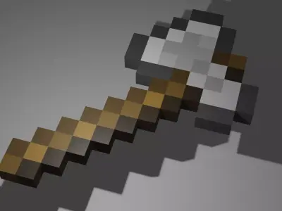 Minecraft axe Free low-poly 3D model