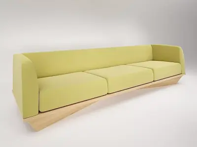 CrossSofa sofa with wooden legs Free 3D model
