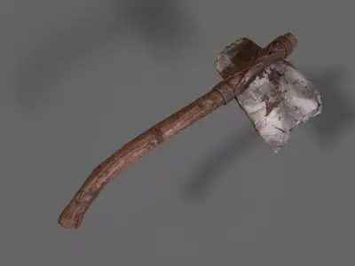 stone axe Free low-poly 3D model