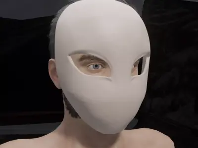 Minimalist Alien Grey Mask 3D print model