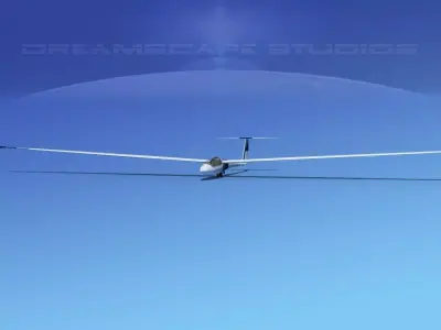 Schleicher ASW 22 Sailplane V08 3D model