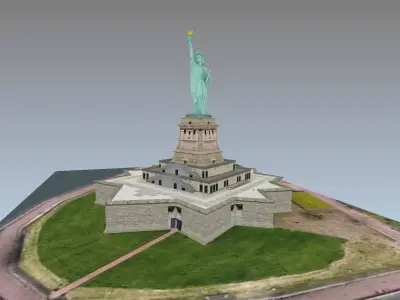 Statue of Liberty lowpoly model Low-poly 3D model