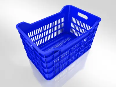 Plastic Crate T2 Low-poly 3D model