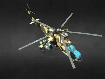 Mi24P Chernobyl Low-poly 3D model